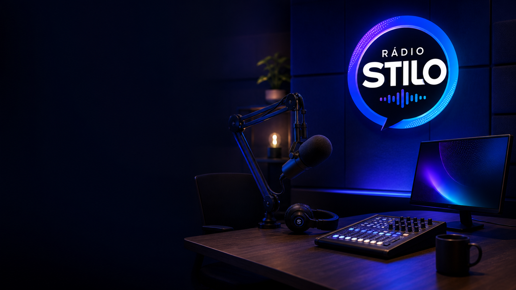 Estúdio de comunicação da Rádio Stilo